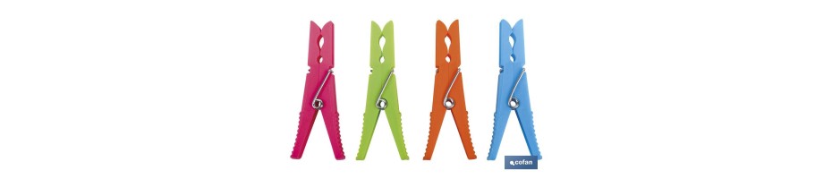 Pack de 12 Pinzas Ropa Plástico Gigantes