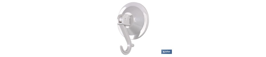 Colgador Ventosa Cierre Seguridad. 77mm diámetro