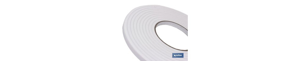 Burlete Adhesivo Espuma Blanca