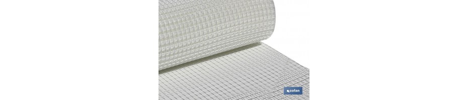 Rollo Malla Plástico Cuadrada Blanco 20mm