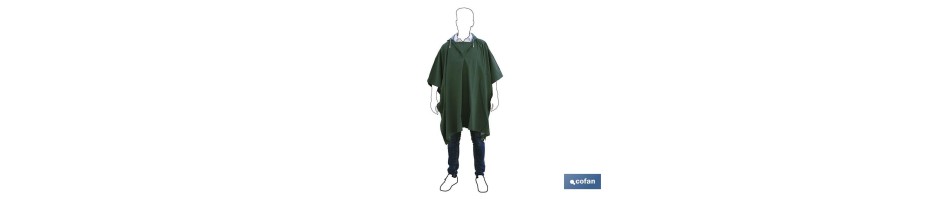 Poncho de Agua Verde PVC/Poliester Talla Única