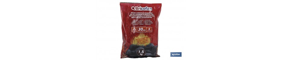 Bolsa Carbón en Briquetas Autoencendible 1,5 kg