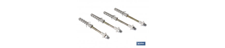 Set 4 Pcs para Sanitario WC. Acero.