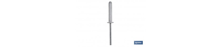 Remaches Aluminio Ranurado Cabeza Alomada