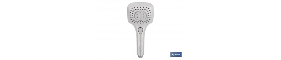 Mango Ducha Cromado 3 Funciones con Pulsador