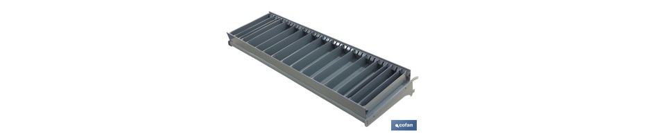 Bandeja Angular Expositor con 18 separadores