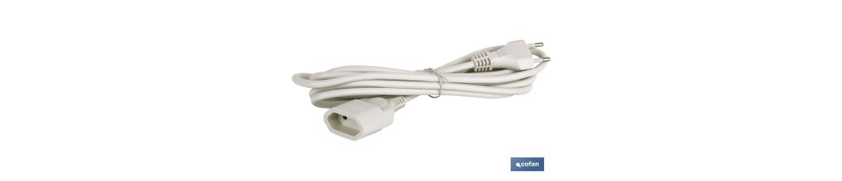 Prolongador Bipolar Espiga ø4 Cable Blanco
