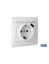 Base Enchufe USB Monobloc 2P+T