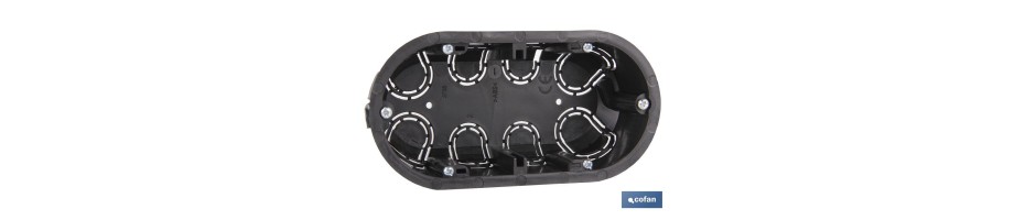 Caja Doble de Empotrar Mecanismos Tubo ø20/25 mm