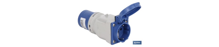 ADAPTADOR INDUSTRIAL IP44 CLAVIJA-BASE SCHUKO