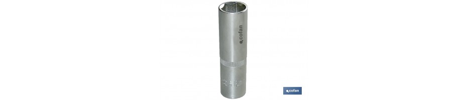 Vaso largo 1/2 métrica mm