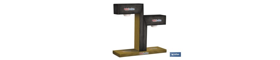 Expositor Eléctrico Mostrador 2 Lámparas E27