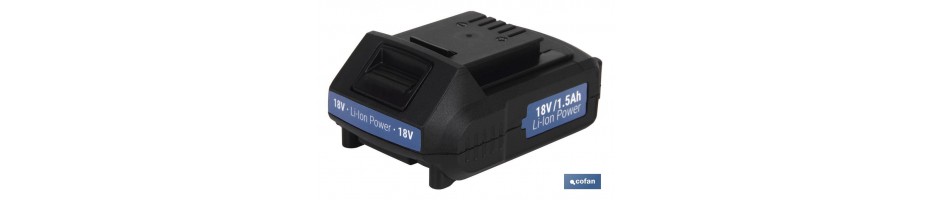 Batería recargable 18V de litio 1.5Ah
