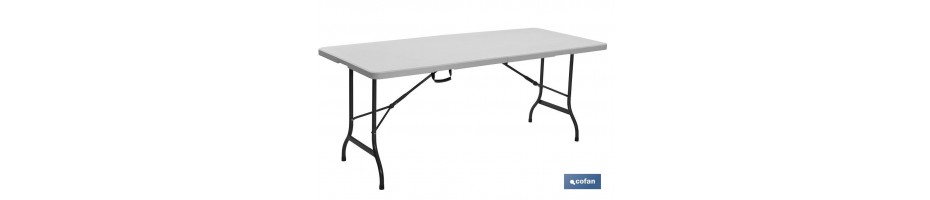 Mesa Plegable Rectangular Blanca