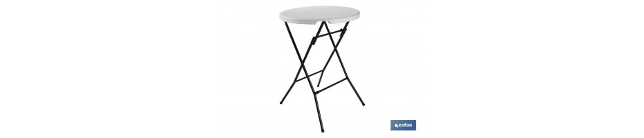 MESA ALTA PLEGABLE BLANCA