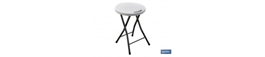 TABURETE PLEGABLE BLANCO