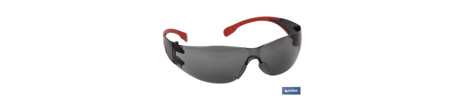 Gafa de seguridad super ligera lente oscura