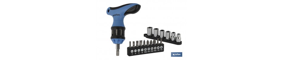 SET DESTORNILLADOR EN T CON CARRACA