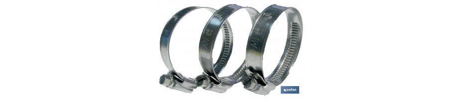 Abrazaderas Metálicas Inoxidables A-2. Banda 9mm