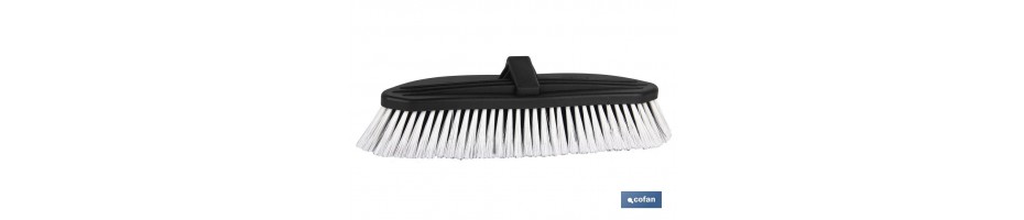 Cepillo lavacoches PVC profesional con canal de agua