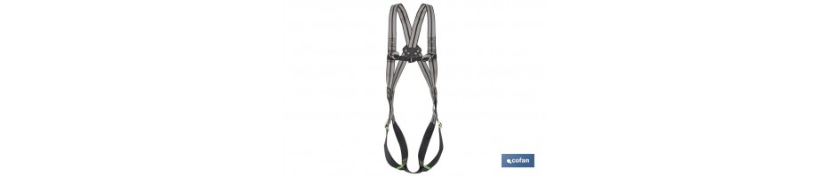 CONJUNTO ARNES 2P + CUERDA + 2 MOSQ.+ ABSORBEDOR