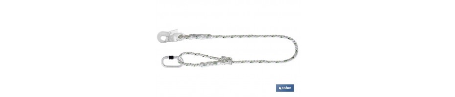 CUERDA POSICIONAMIENTO C/AJUSTADOR + MOSQUETONES