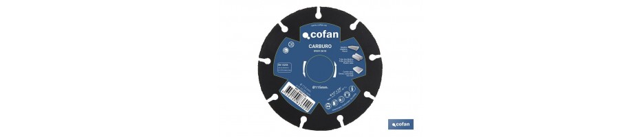 Disco especial carburo materiales blandos