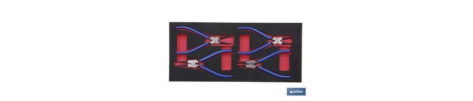 Módulo espuma alicates circlips