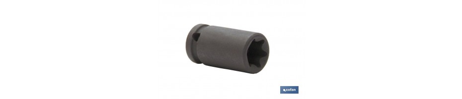 Vaso de impacto hembra 1/4 Torx