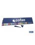 Cartela con logo Cofan expositor rincón