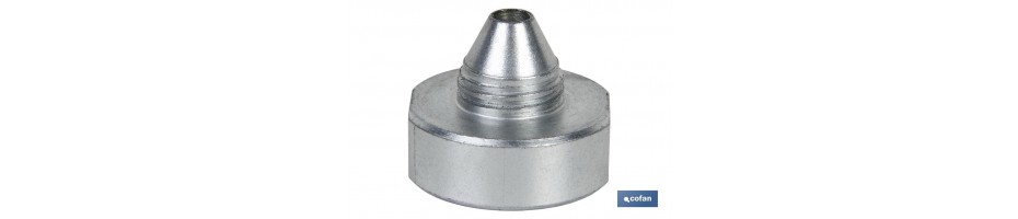 Adaptador cartucho grasa rosca pequeña a rosca grande