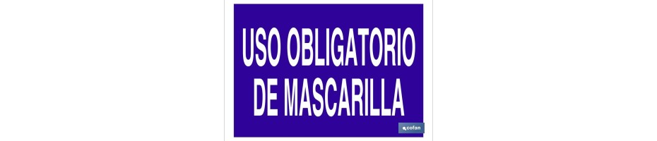 Uso obligatorio de mascarilla Texto