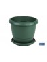 Maceta Mod. Gardenia + Plato Verde