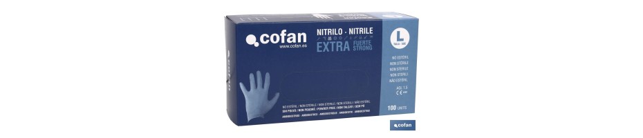 Caja Dispensadora de 100 Guantes Extra fuertes Ambidiestros y sin Polvillo