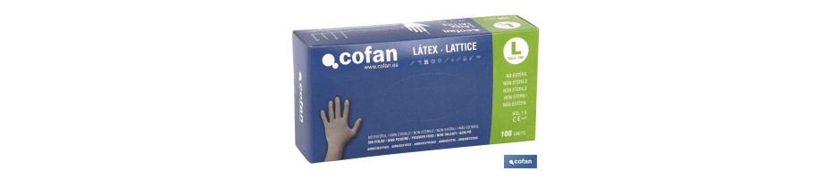 Caja Dispensadora de 100 Guantes 100% látex sin polvillo
