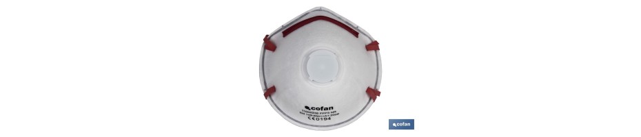 Mascarilla de protección con válvula FFP3 NR