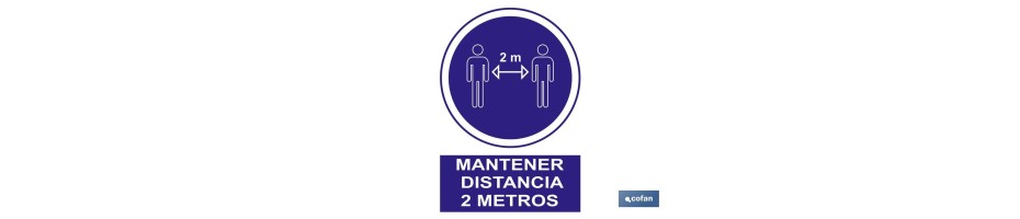 Obligatorio mantener la distancia de 2 metros