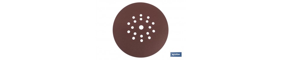 Disco Lija con Velcro de Óxido Aluminio Rojo