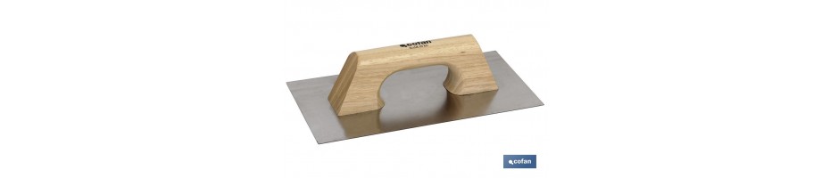 Llana Lisa de Inox. con Mango de Madera