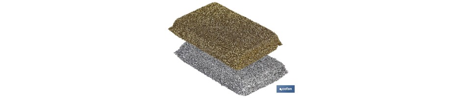 Pack de 2 multiesponjas en color oro y plata