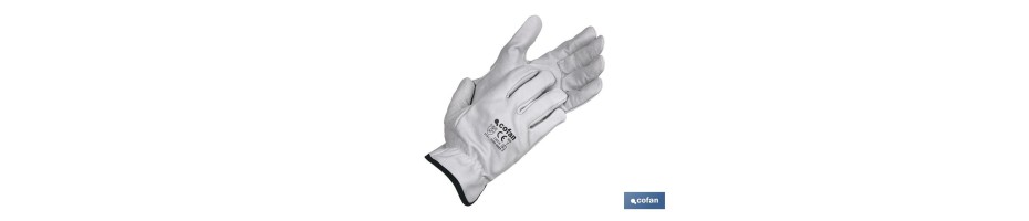 Guantes Piel de Vacuno Gris