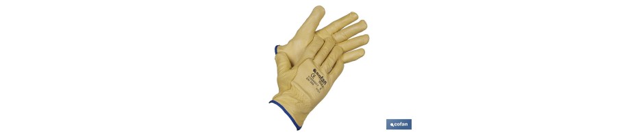 Guantes Piel Vacuno Extra Forro Interior Algodón