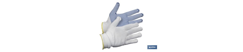 Guantes de Nylon (Con Puntos de PVC)