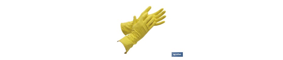 Guantes de Látex Amarillo para Limpieza