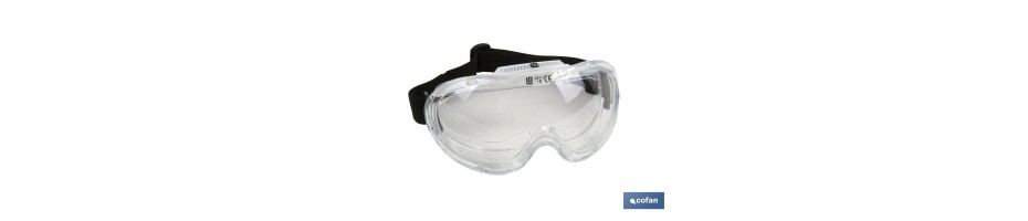 Gafas de Protección contra proyecciones, confortables y ligeras, lentes con tratamiento antirrayaduras, ajuste con goma, protecc