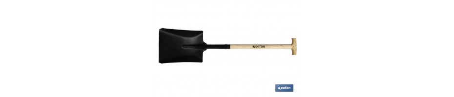 Pala cuadrada puño abierto