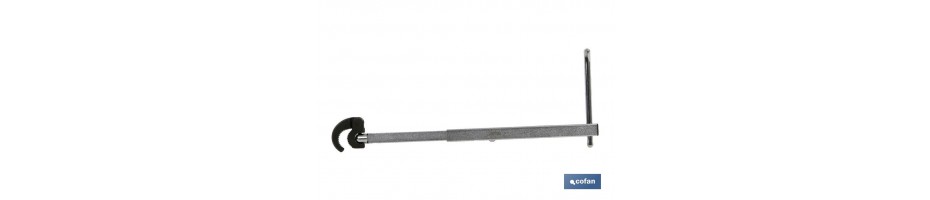 Llave de lavabo extensible con tres posiciones.