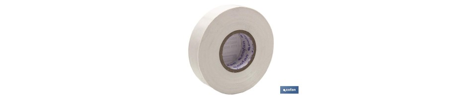 Cinta Aislante Blanca de PVC 20m x 19mm