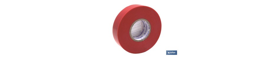 Cinta Aislante Roja de PVC 20m x 19mm