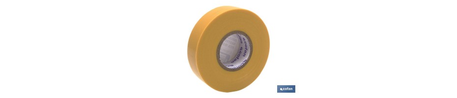 Cinta Aislante Amarilla de PVC 20m x 19mm